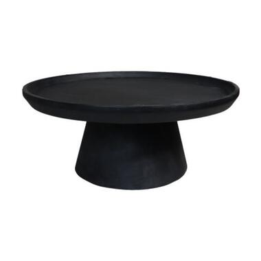 Ronde Salontafel Drum-75x75x32-Zwart-Mango product