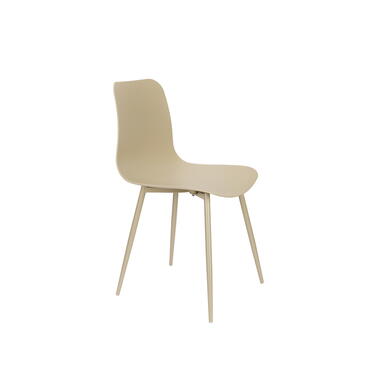 Eetkamerstoel Beige - Staal - Zitdiepte 44cm - 49x45x80cm - Leon product