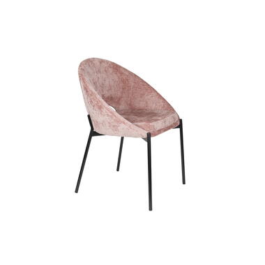 Eetkamerstoel Oud Roze Stof - Zithoogte 51cm - 48x64x84cm - Dando product