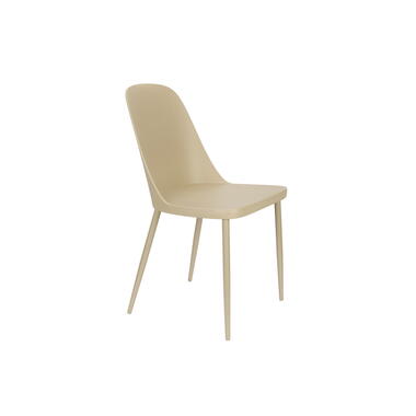 Eetkamerstoel Beige - Staal - Zithoogte 47cm - 53x46x85cm - Pip product