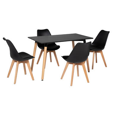 Happy Garden Tafel en stoelen - Zwart - MDF product