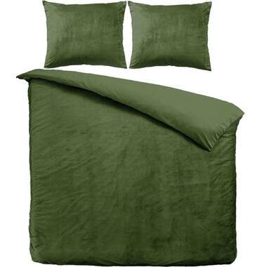 Zavelo Dekbedovertrek Velvet Comfort Groen-Lits-jumeaux (240 x 200/220 cm) product