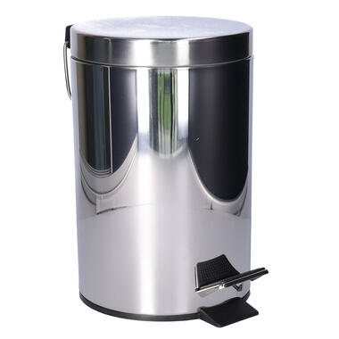 CM Pedaalemmer Shine - zilver - 3L - metaal - wc/badkamer product