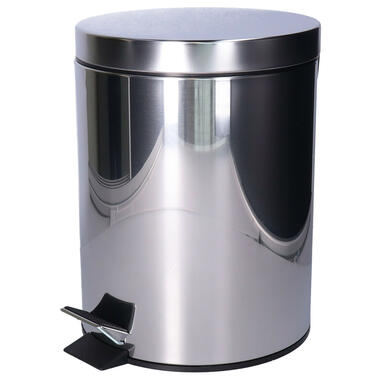 CM Pedaalemmer Shine - zilver - 5L - metaal - wc/badkamer product