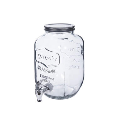 Alessandro Drankdispenser Pina met kraantje - 5L - glas - 29 cm product