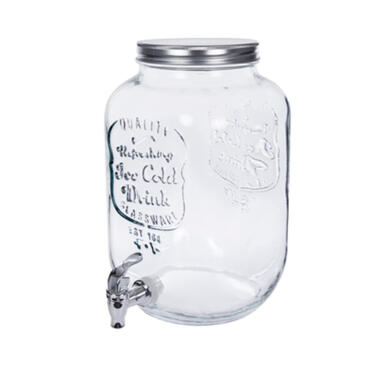 Alessandro Drankdispenser Sol met kraantje - 8L - glas - 31,5 cm product