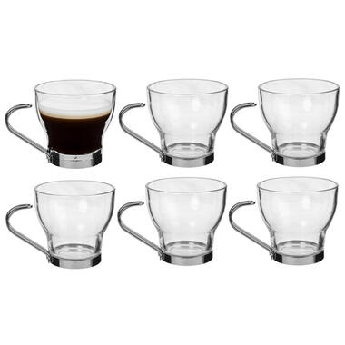 Alessandro Koffieglazen - 6 stuks - 100ml - met RVS oor product