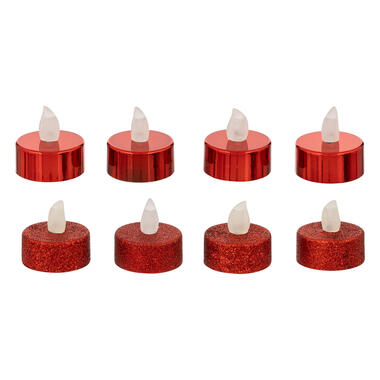 Feeric lights and christmas LED waxinelichtjes - 8x stuks - rood product