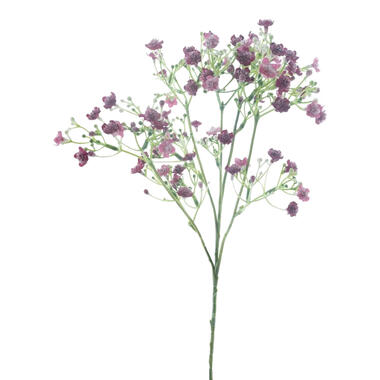 Bellatio Design Kunstbloem Gipskruid - 45 cm - paars - tak - Gypsophila product