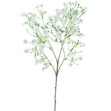 Bellatio Design Kunstbloem Gipskruid - 45 cm - wit - tak - Gypsophila product