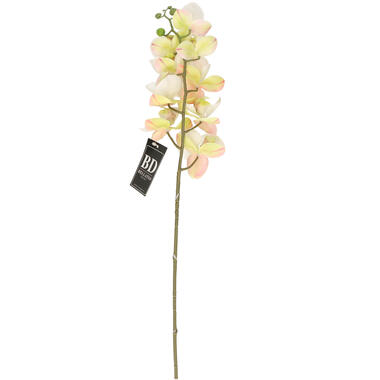 Bellatio Design Kunstbloem Orchidee Bora - wit - 77 cm - kunst zijde product