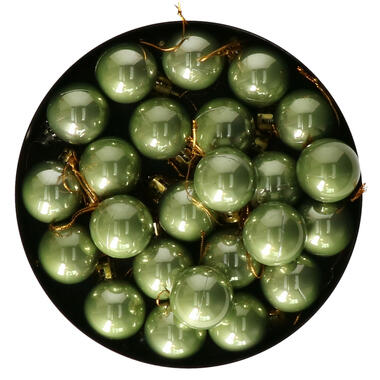 Othmar Decorations kerstballen - 24x st - 3 cm - salie groen product