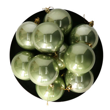 Othmar Decorations kerstballen - 18x st - 8 cm - salie groen product