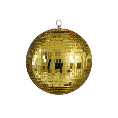 House of Seasons Grote discobal kerstbal - goud - 25 cm - foam product