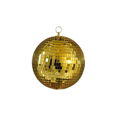 House of Seasons Grote discobal kerstbal - goud - 20 cm - foam product