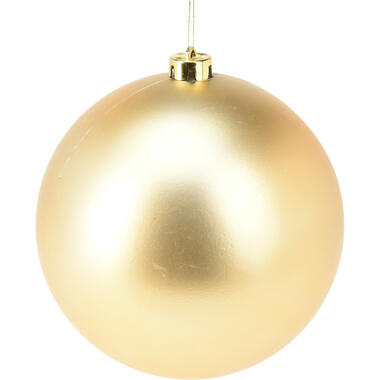 Grote decoratie kerstbal - goud - 18 cm - mat - kunststof product