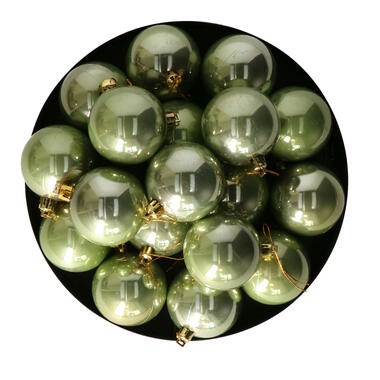 Othmar Decorations kerstballen - 18x st - 6 cm - salie groen product