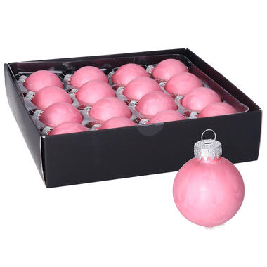 Othmar Decorations Luxe kerstballen - 16x -4 cm - roze -glas product