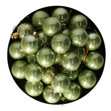 Othmar Decorations kerstballen - 27x - 4 cm - mintgroen product