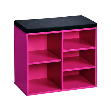 Kesper Schoenenrek/kast met zitvlak - roze - hout - 51 x 30 x 48 cm product