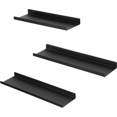 Parya Home Metalen wandplanken, set van 3, zwevende planken product