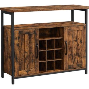 Parya home dressoir, keukenkast, wijnkast, bruinzwart product