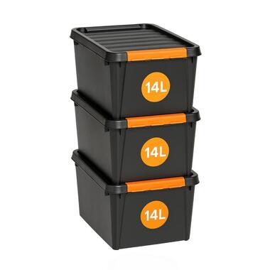 SmartStore Stevige Opbergbox 14L Set van 3 - 40x30x19cm product