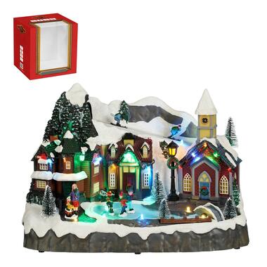 LuVille Kerstdorp Miniatuur Dorpsplein - L34 x B18 x H24 cm product