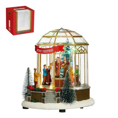 LuVille Kerstdorp Miniatuur Muziekkoepel - L20 x B17 x H21 cm product