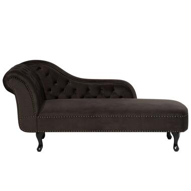 NIMES - Chaise longue - Bruin - Linkerzijde - Fluweel product