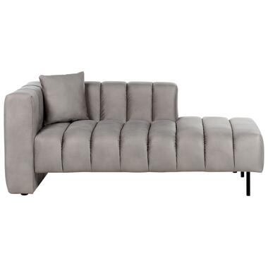 LANNILS - Chaise longue - Taupe - Linkszijdig - Fluweel product