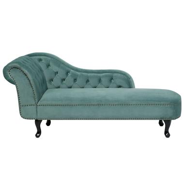 NIMES - Chaise longue - Mintgroen - Linkerzijde - Fluweel product