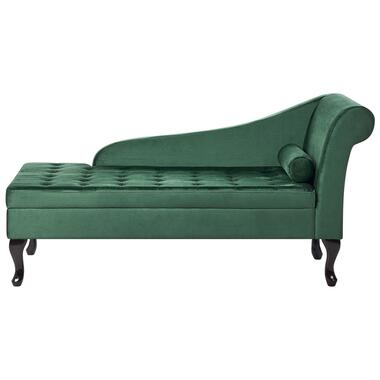 PESSAC - Chaise longue - Donkergroen - Rechterzijde - Fluweel product