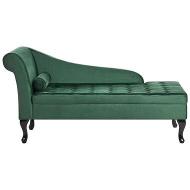 PESSAC - Chaise longue - Donkergroen - Linkerzijde - Fluweel product