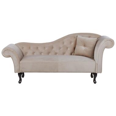 LATTES - Chaise longue - Beige - Rechterzijde - Fluweel product