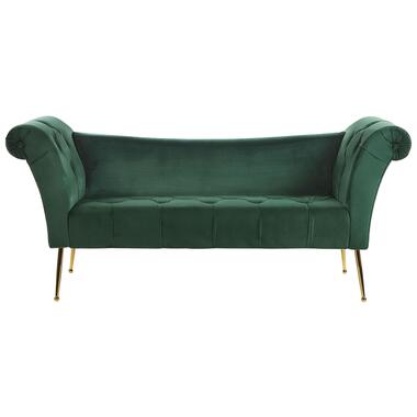 NANTILLY - Chaise longue - Groen - Symmetrisch - Fluweel product