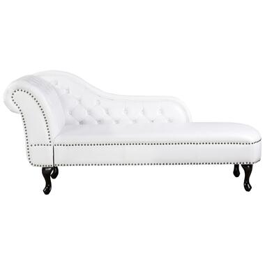 NIMES - Chaise longue - Wit - Linkerzijde - Kunstleer product