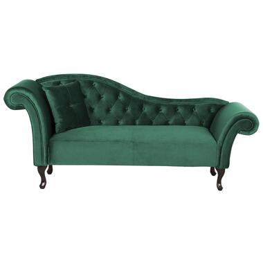 LATTES - Chaise longue - Groen - Linkerzijde - Fluweel product