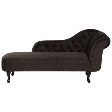 NIMES - Chaise longue - Bruin - Rechterzijde - Fluweel product