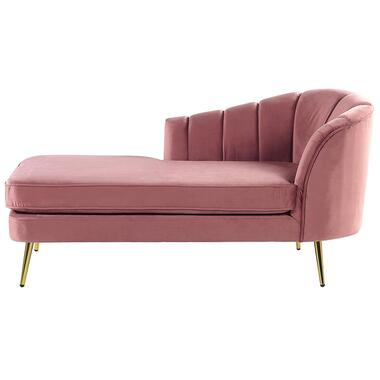 ALLIER - Chaise longue - Roze - Rechterzijde - Fluweel product