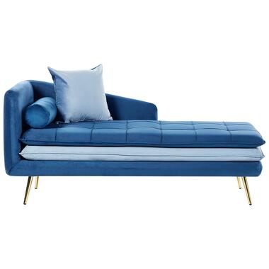 GONESSE - Chaise longue - Blauw - Fluweel product