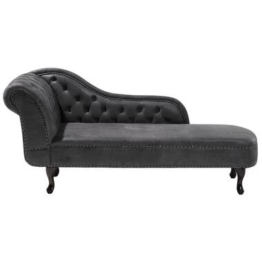 NIMES - Chaise longue - Grijs - Linkerzijde - Kunstleer product