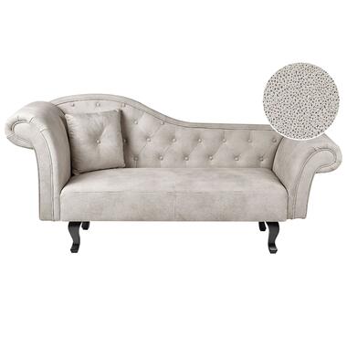 LATTES II - Chaise longue - Taupe - Linkerzijde - Fluweel product