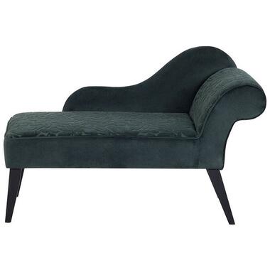 BIARRITZ - Chaise longue - Groen - Rechterzijde - Fluweel product