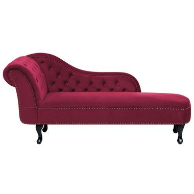 NIMES - Chaise longue - Rood - Linkerzijde - Fluweel product