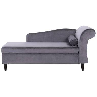 LUIRO - Chaise longue - Grijs - Rechterzijde - Fluweel product