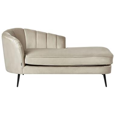 ALLIER - Chaise longue - Beige - Linkerzijde - Fluweel product