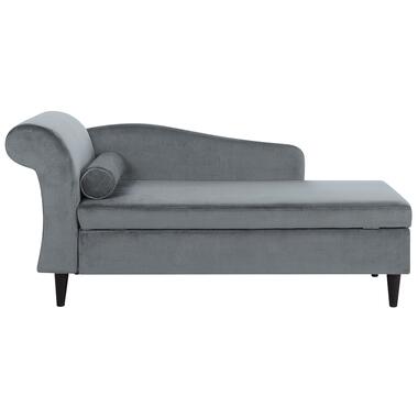 LUIRO - Chaise longue - Grijs - Linkerzijde - Fluweel product