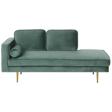 MIRAMAS - Chaise longue - Groen - Linkerzijde - Fluweel product