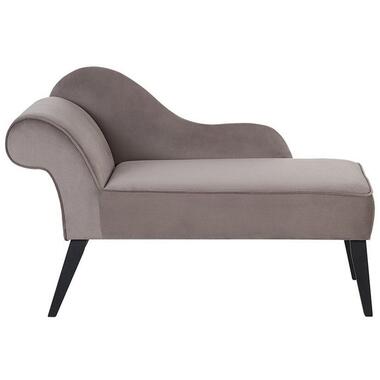 BIARRITZ - Chaise longue - Grijs - Linkerzijde - Fluweel product